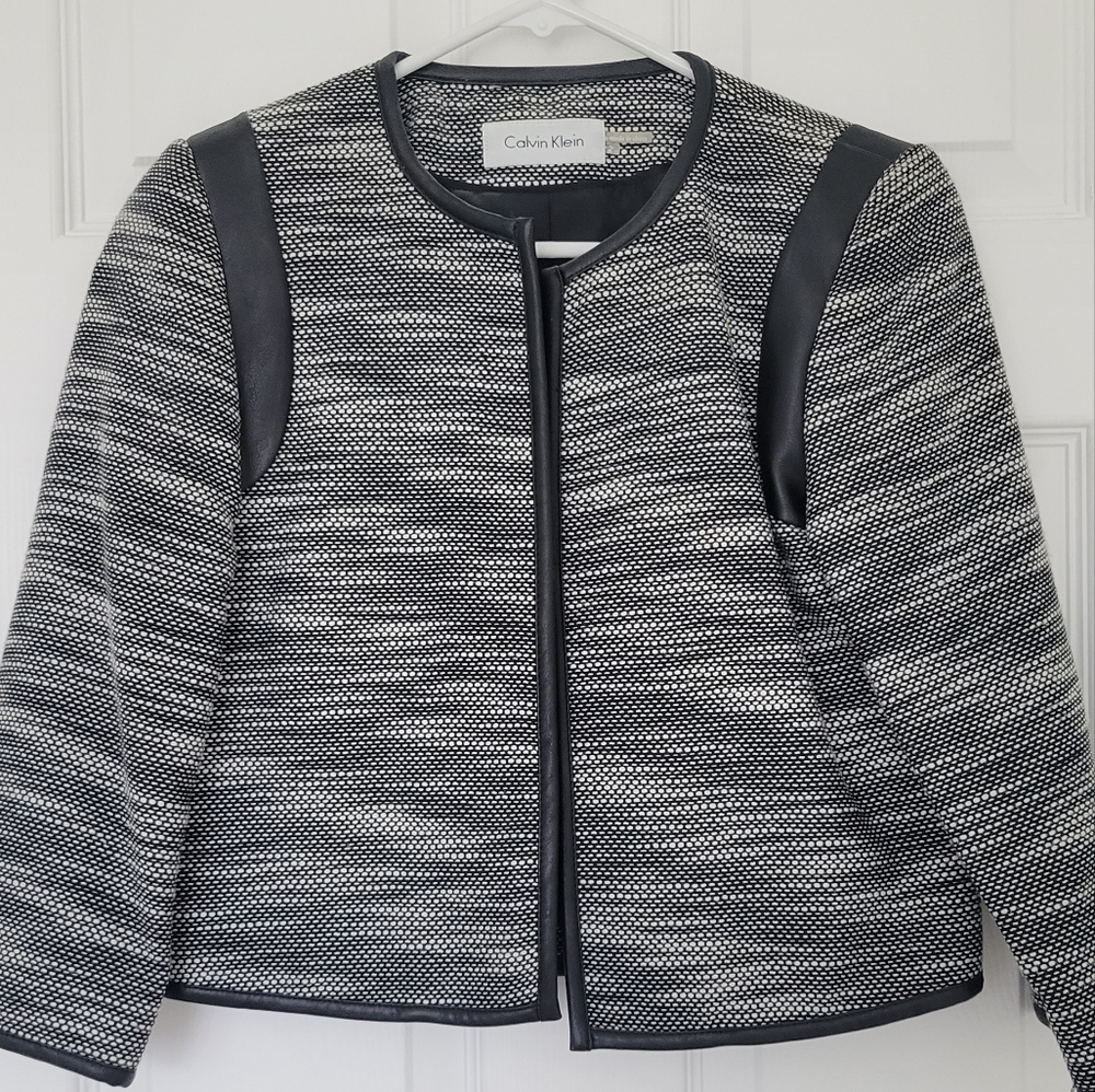 Calvin Klein Jacket Black and White Size 2